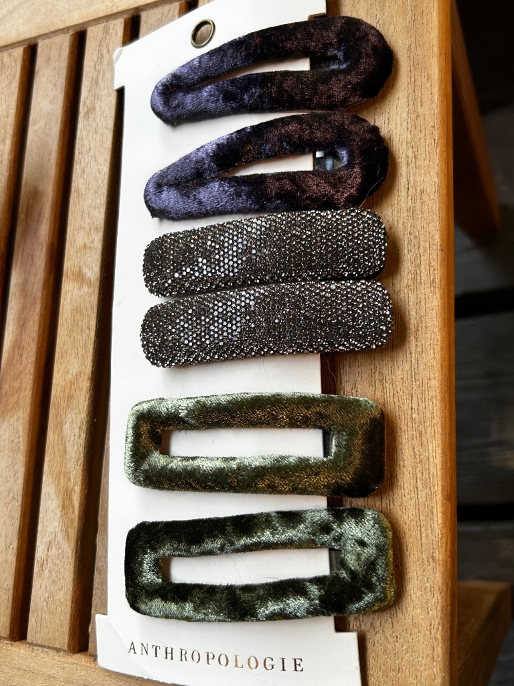 Anthropologie hair clip trio